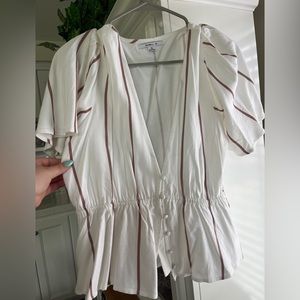 O’Neill White Button Top; NWT